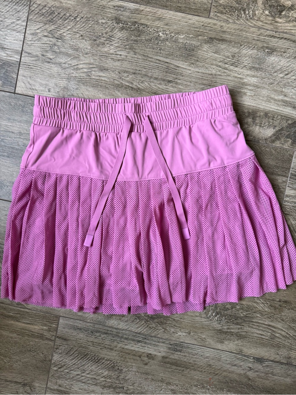 JoyLab Pink Pleated Athletic Skirt with Drawstring Waist